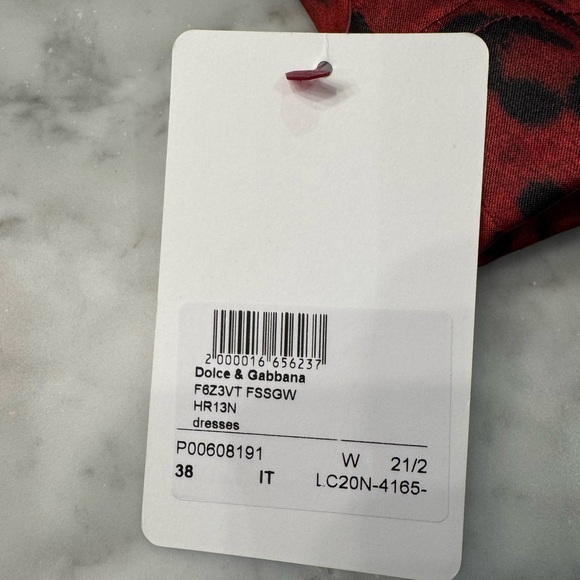 Dolce & Gabbana Leopard Print Red Dress - Picture 3 of 9